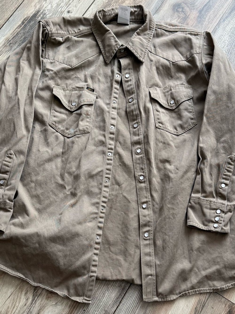 Men's Long Sleeve Western Shirt - Brown